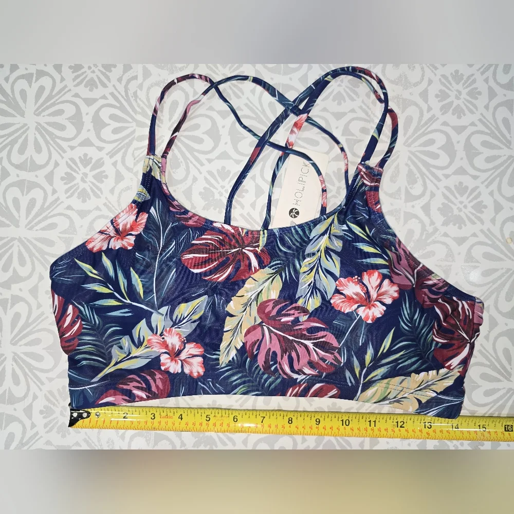 NWT Holipick Tropical Floral Bikini Top – Size L - Picture 3 of 8